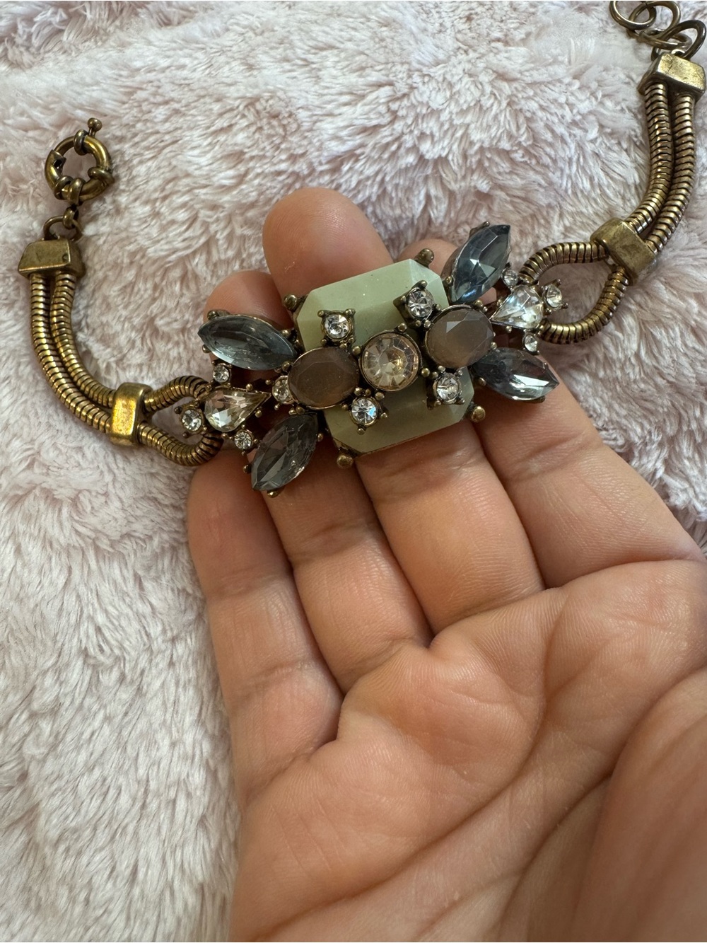 Vintage Statement Crystal Cluster Bracelet - Picture 2 of 4